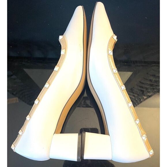 Adrienne Vittadini Studded Sage White Pointed Toe Women’s Heels Size 10 M - Picture 11 of 14